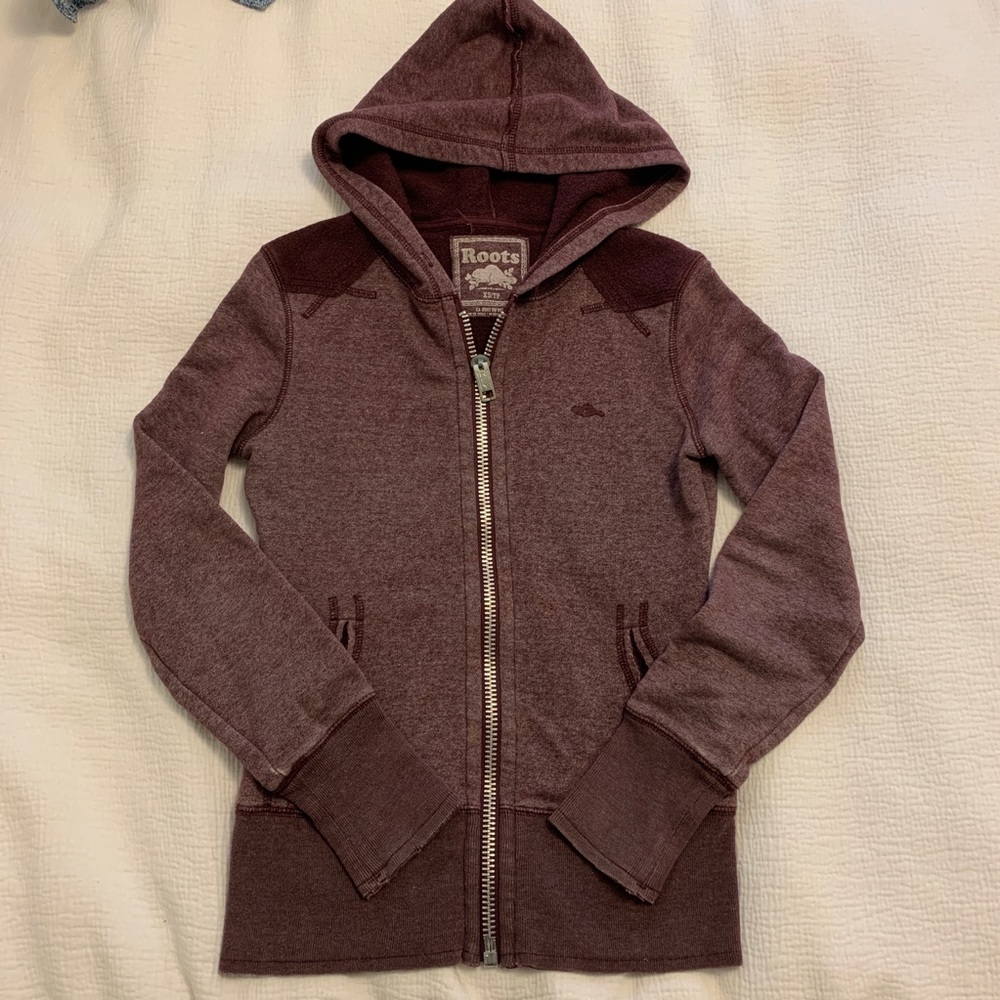 Roots zip up swearshirt